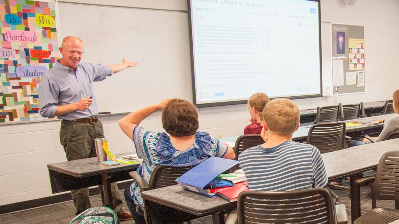 instructor in classroom