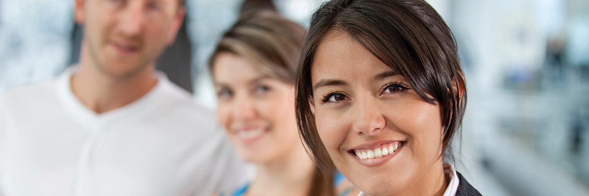 smiling people in a gym