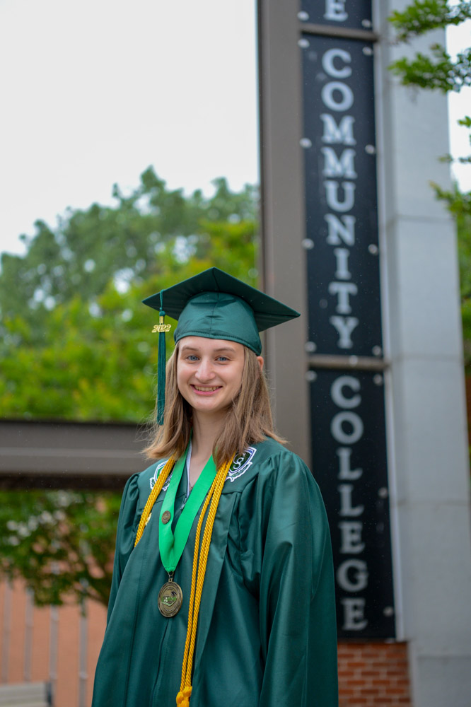 Saint Joseph resident Rachel Jones graduated Summa Cum Laude with a university parallel (general transfer) Associate of Science degree in agriculture: animal science. Jones is a member of Phi Theta Kappa and Sigma Kappa Delta honor societies, as well as a Tennessee Promise and President’s Leadership Society graduate. She plans to transfer to the University of Tennessee at Martin to complete her bachelor’s degree. She hopes to eventually attend a college of veterinary medicine to achieve her dream of becoming a large and small animal veterinarian. “Being virtual my first three semesters had its ups and downs, but Columbia State made it work,” Jones said. “Even in the midst of COVID, college was still a thing, and I am so grateful that I could start my college studies here!”