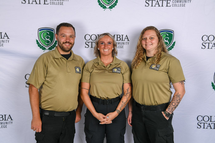 Pictured (left to right): Lawrence County paramedic graduates Luke Shepherd, Kayla Brogan and Haley Hunt.