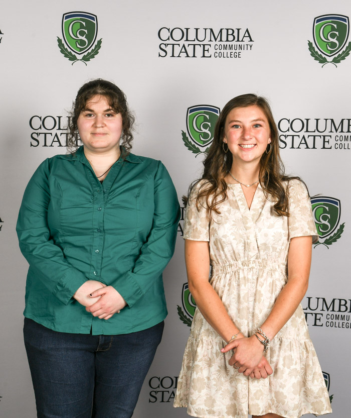 Pictured (left to right): Dickson County graduates Emily Johnson and Haley Spann. 