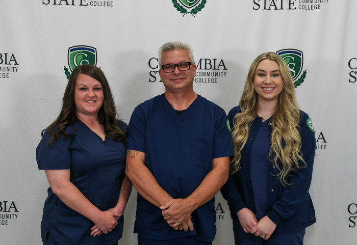 Pictured (left to right): Bedford County graduates Shelby Clanton, Warren Cook and Alexandra Mizuta.