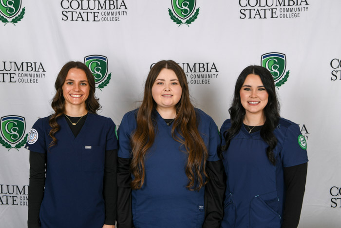 Pictured (left to right): Marshall County graduates Zoe Edmonson, Harley Hicks and Miranda Sanders. 