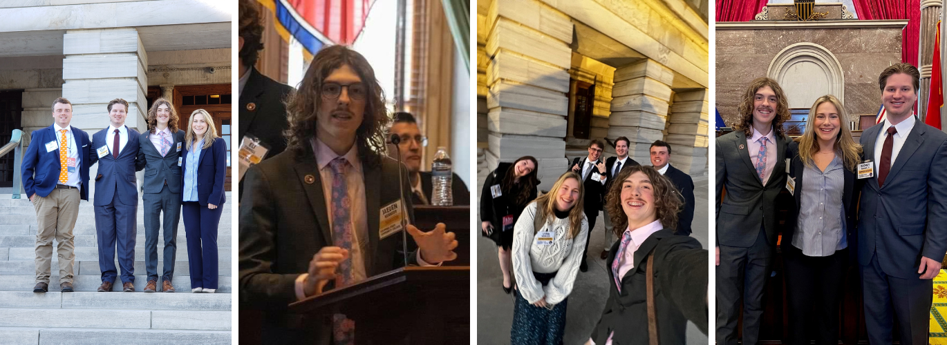 Columbia State students at the Tennessee Intercollegiate State Legislature 53rd General Assembly at the Historic Tennessee State Capitol in Downtown Nashville.