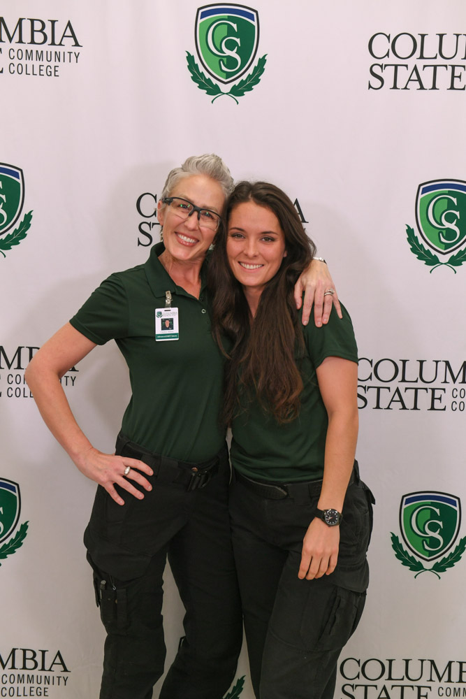 Pictured (left to right): Maury County advanced emergency medical technician graduates Anna S. Crane and Morgan L. Anderson.