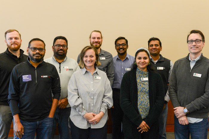 The Columbia State fall 2025 cohort of the Leadership for Operational Excellence program. Pictured (left to right, back row): Ian Golden, Tractor Supply Company; Radhu Shankar Gowri, TSC; Bill Williams, Columbia State multimedia coordinator; Gandhi Valliappan, TSC; Bharathwajan Raghavan, TSC. Pictured (left to right, front row): Sai Venkata Punnarao Gudivada, TSC; Kelli Johnson, Main Street manager for the city of Columbia; Swapna Sandela, TSC; and Dwight Jones, TSC.