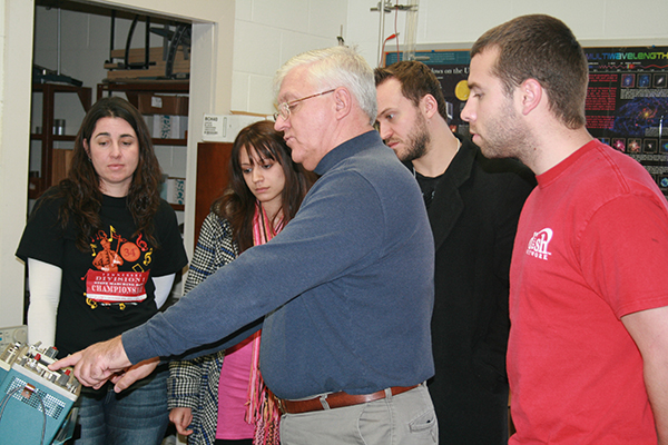 Glenn Hudson with students