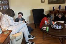 Students working together.