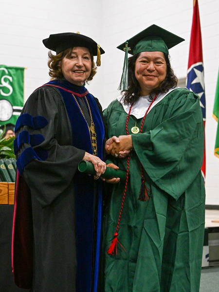 student with president